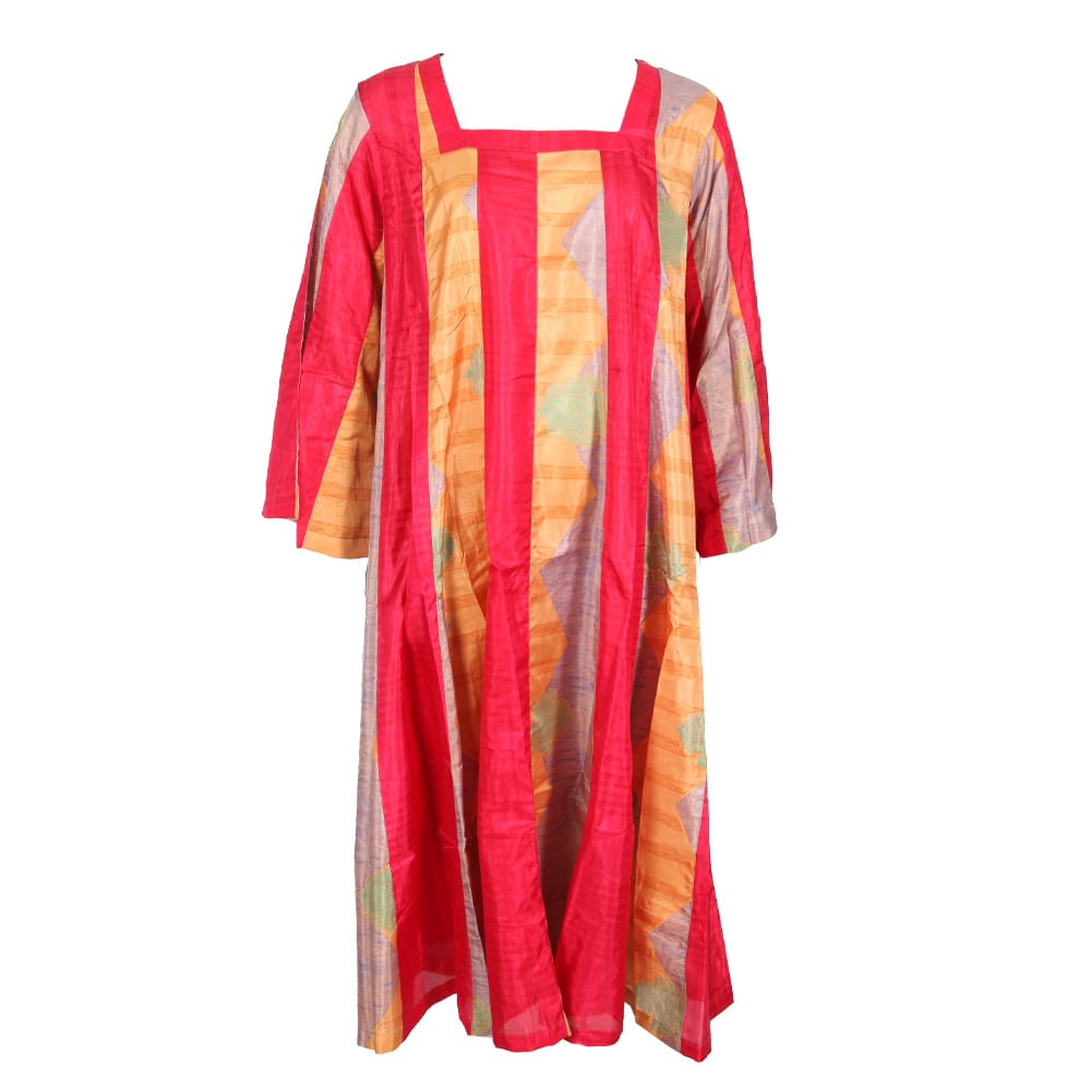 Upcycled Sari Panel Dress