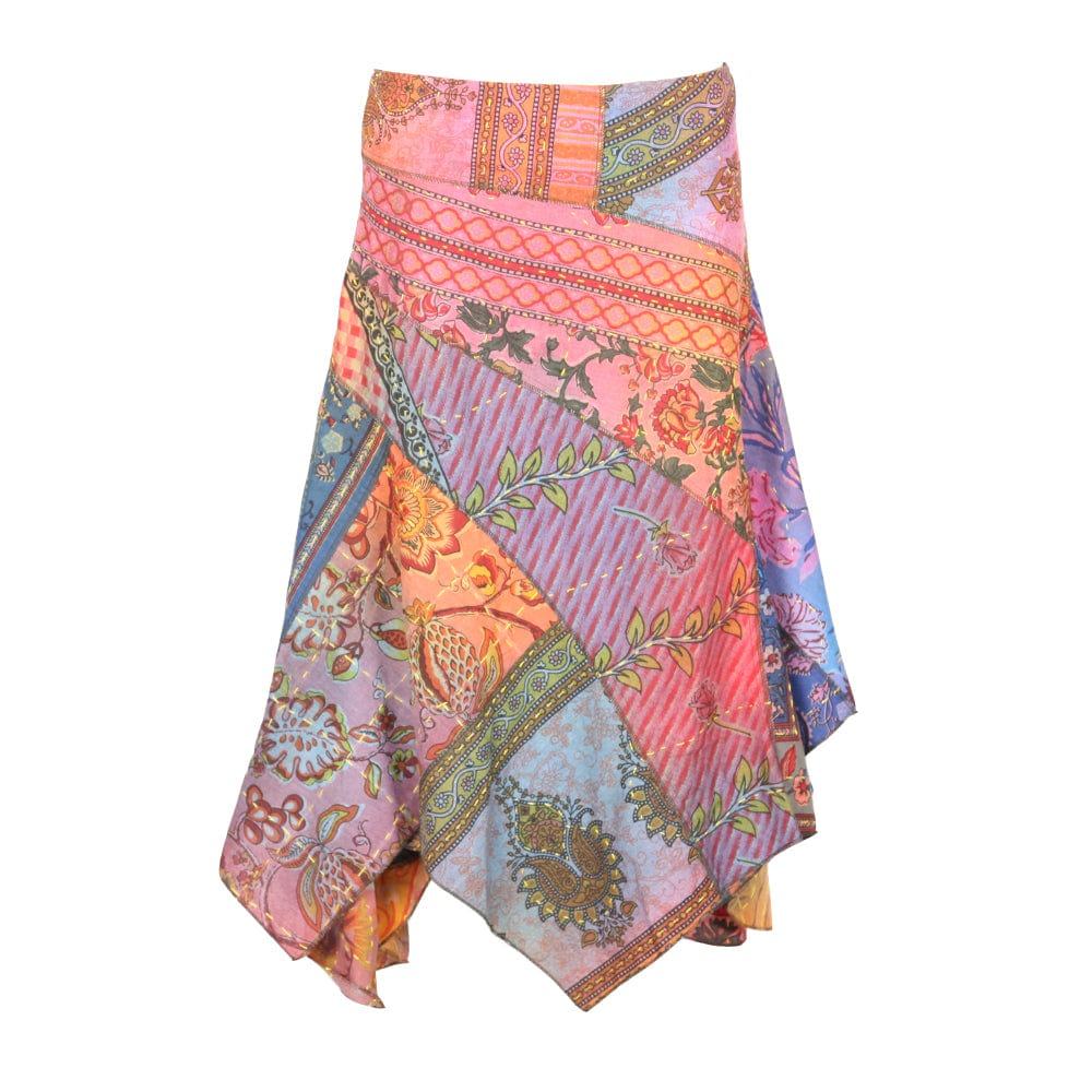 Kantha Patchwork Hanky Hem Skirt