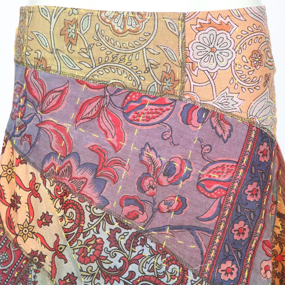 Kantha Patchwork Hanky Hem Skirt