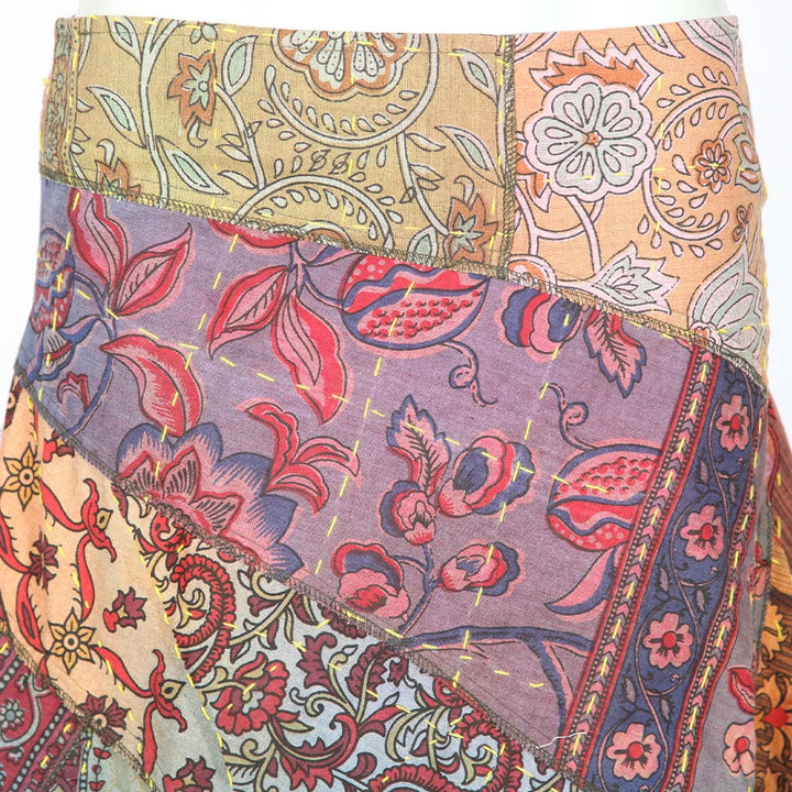 Kantha Patchwork Hanky Hem Skirt