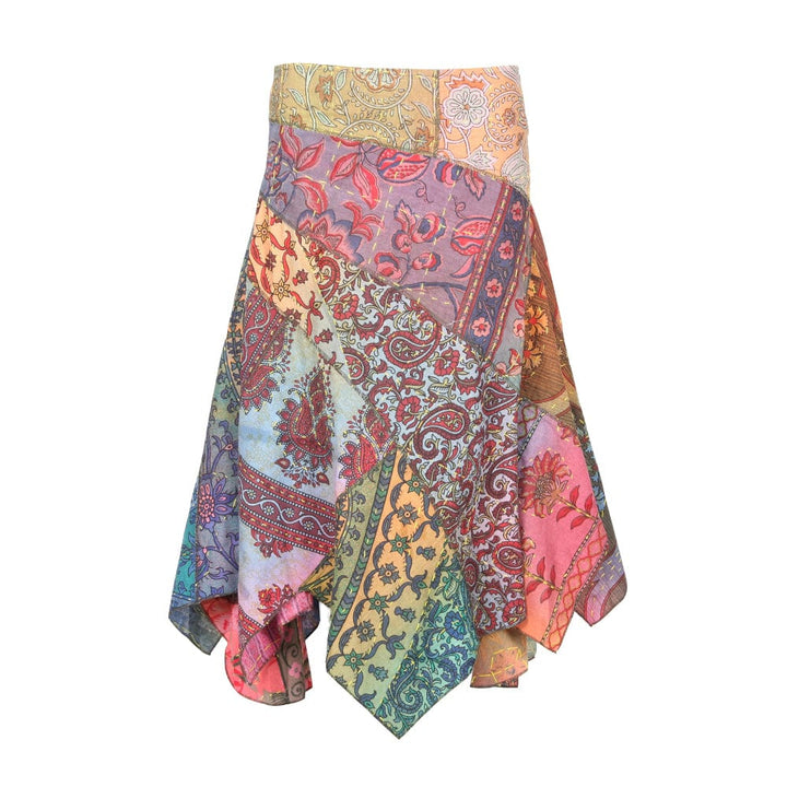 Kantha Patchwork Hanky Hem Skirt