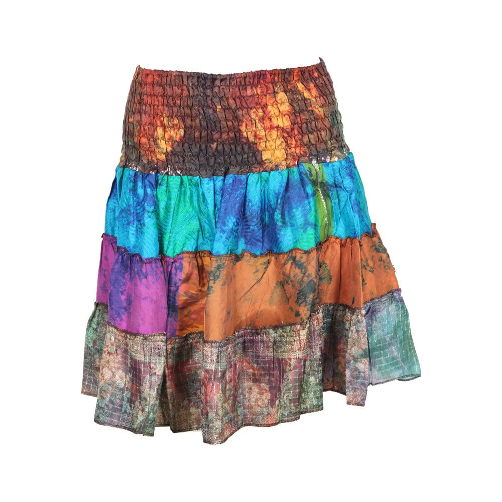 Overdyed Upcycled Sari Rara Skirt