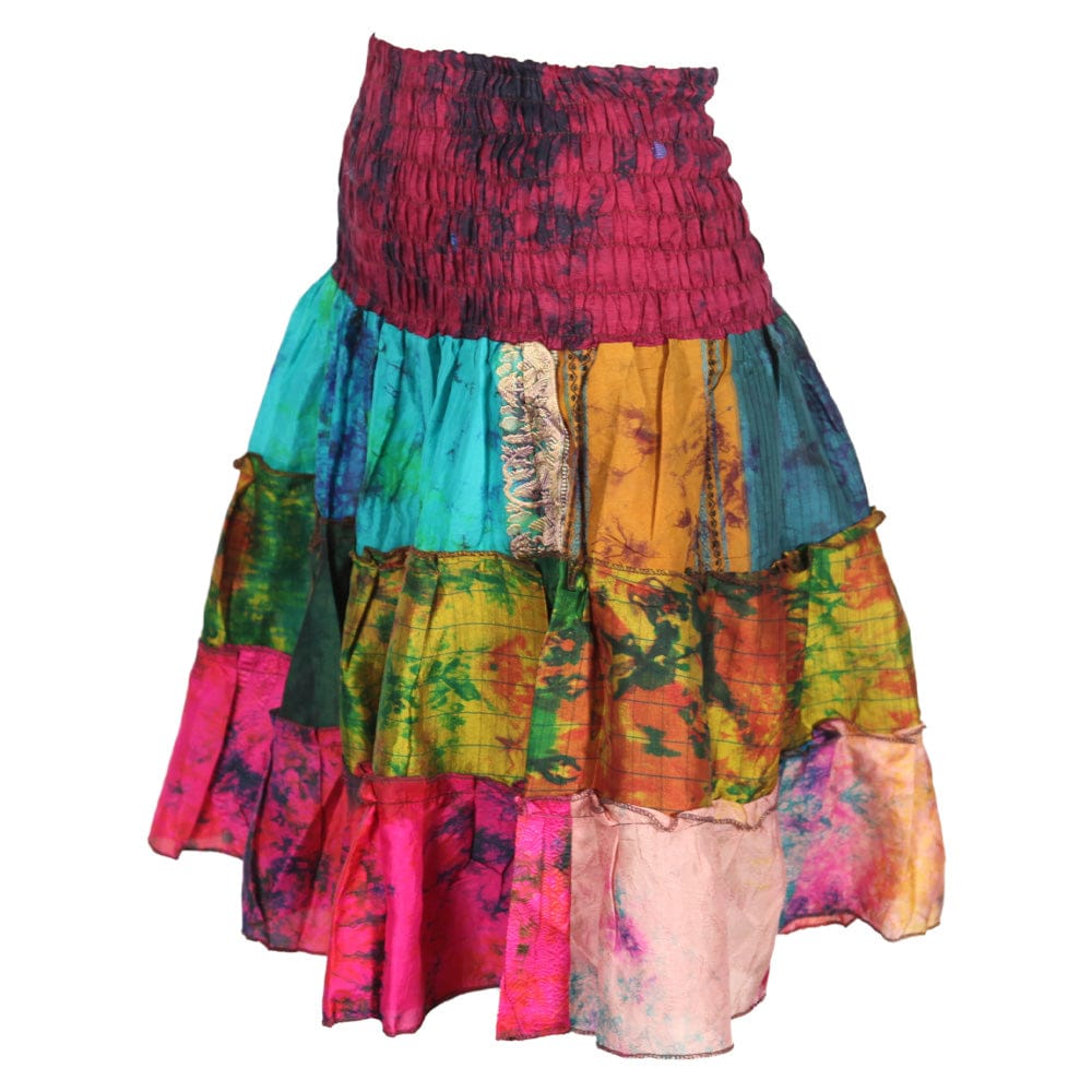 Overdyed Upcycled Sari Rara Skirt