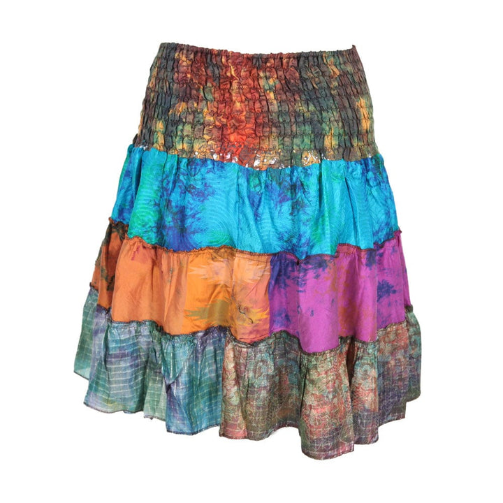 Overdyed Upcycled Sari Rara Skirt