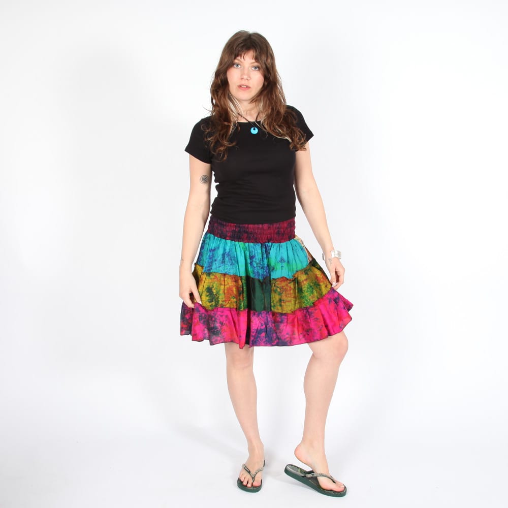 Overdyed Upcycled Sari Rara Skirt