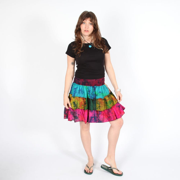 Overdyed Upcycled Sari Rara Skirt