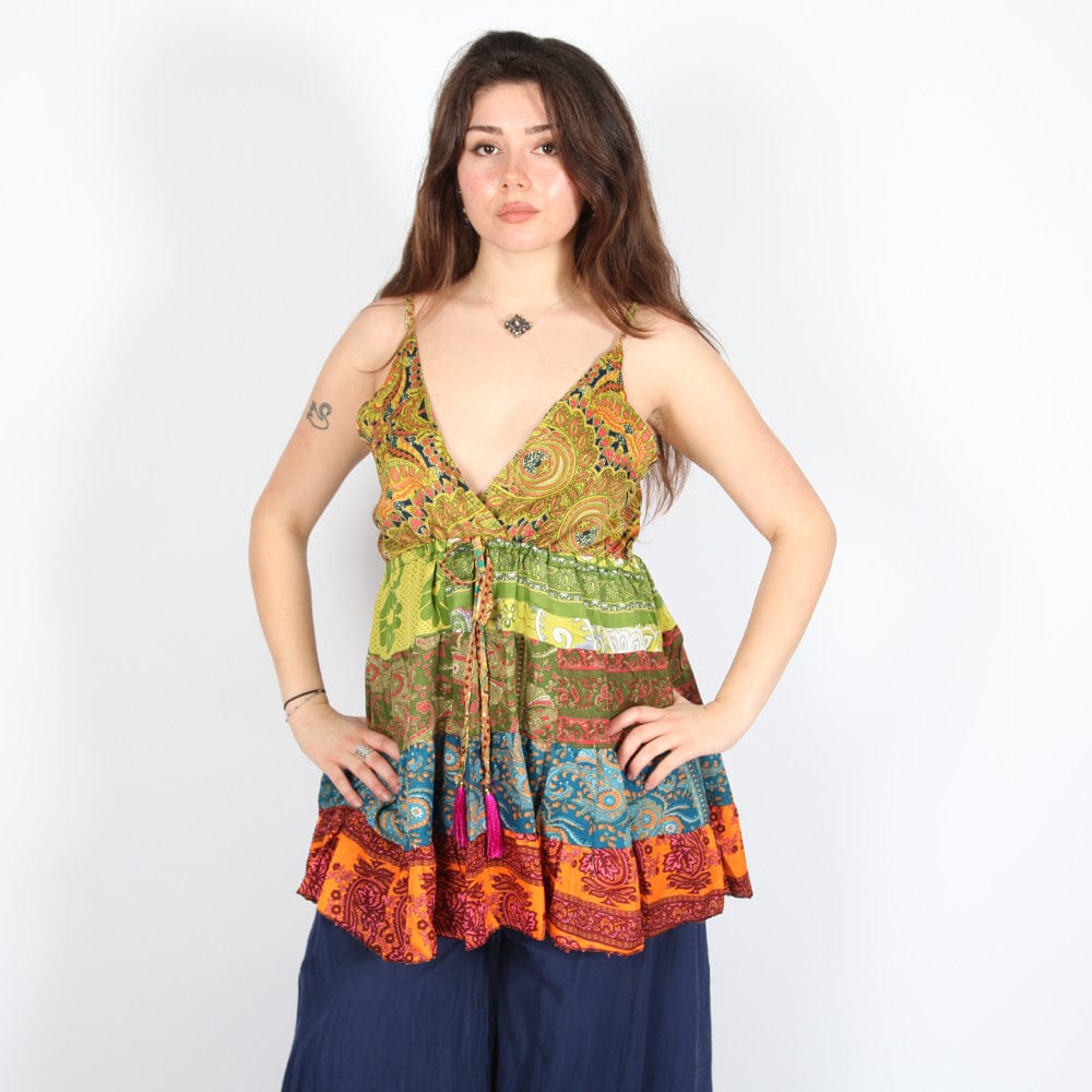 Tiered Paisley Cami Top