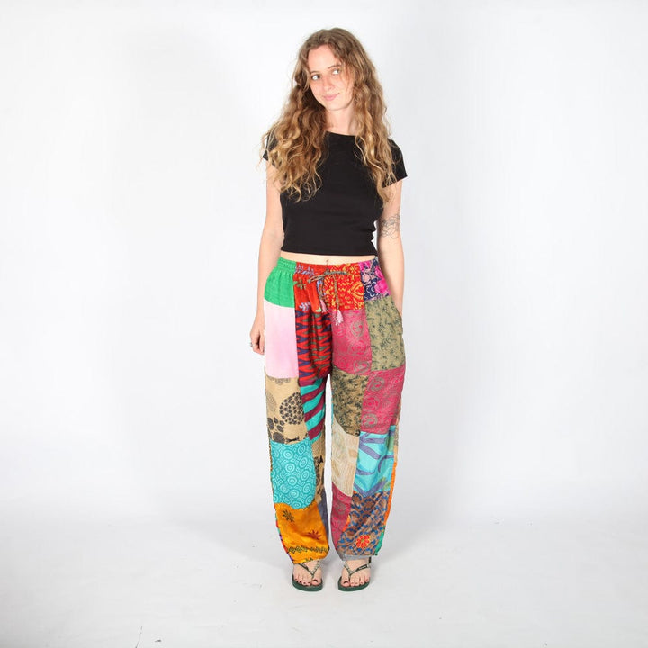 Sari Patchwork Jogger Trousers