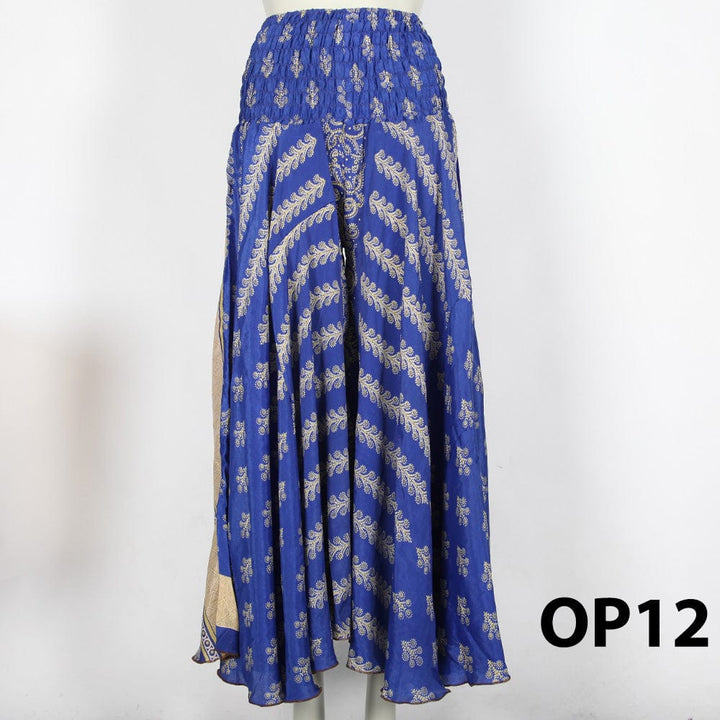 Upcycled Sari Wide Leg Palazzo Trousers