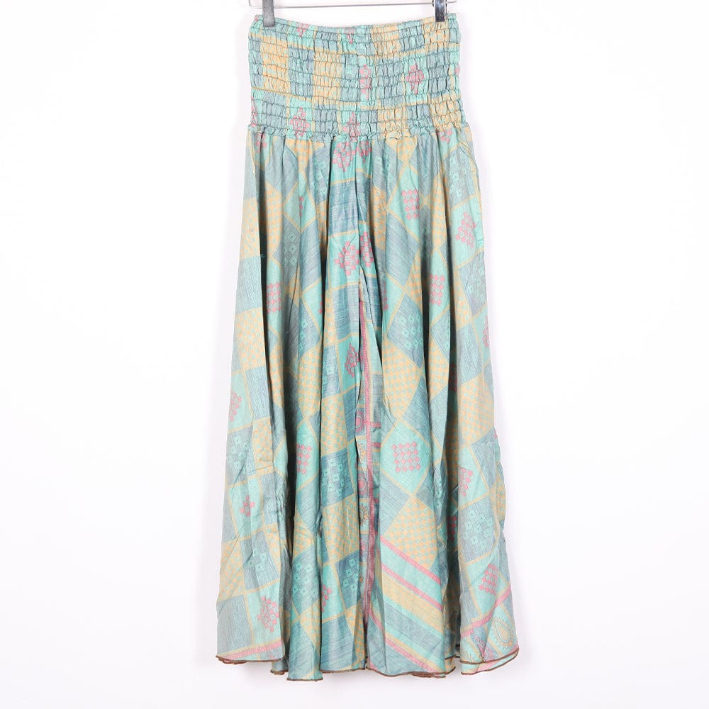 Upcycled Sari Wide Leg Palazzo Trousers