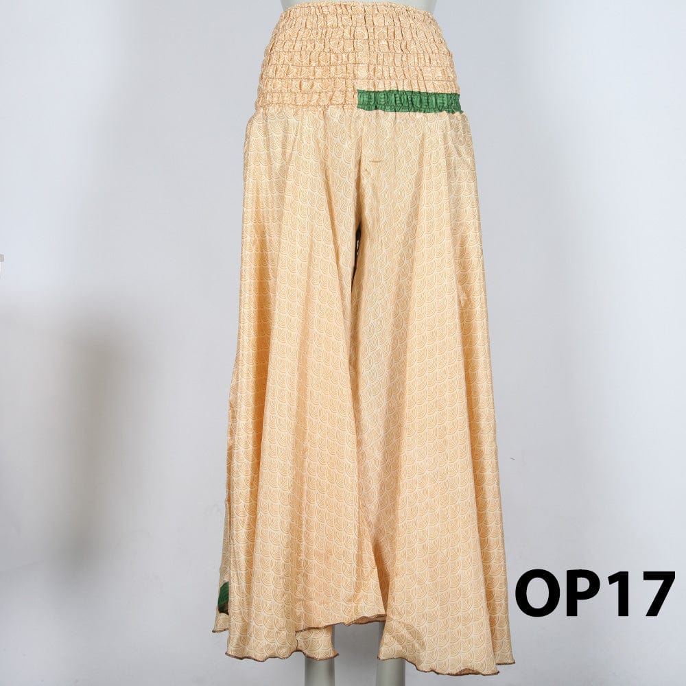 Upcycled Sari Wide Leg Palazzo Trousers