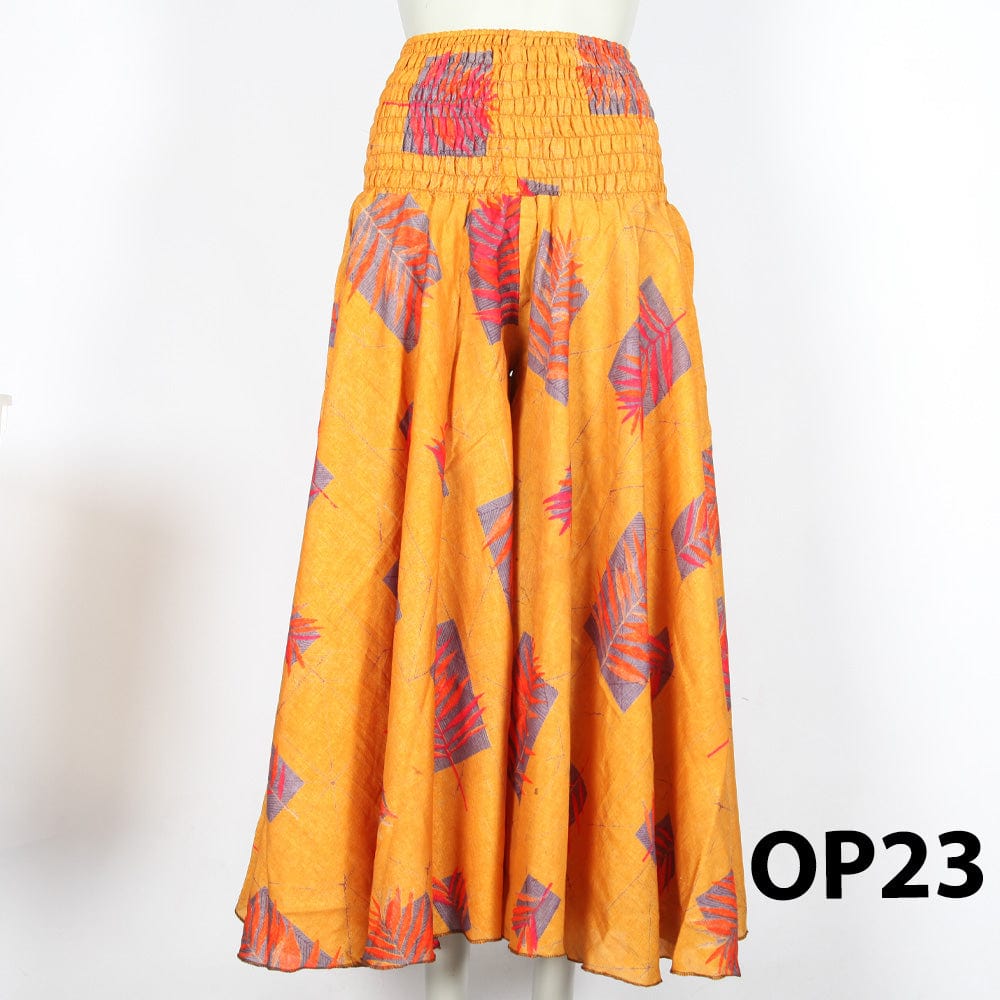 Upcycled Sari Wide Leg Palazzo Trousers