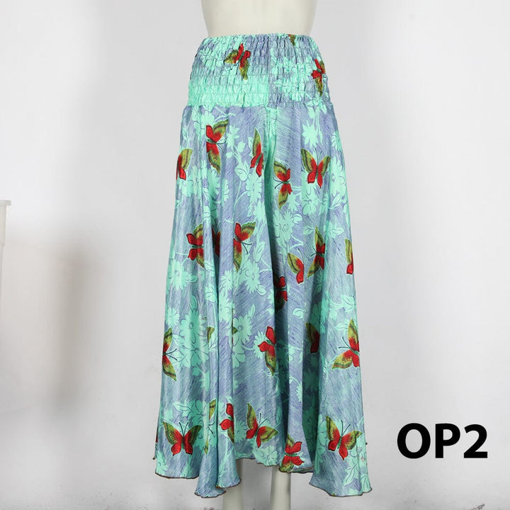 Upcycled Sari Wide Leg Palazzo Trousers