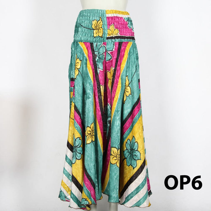 Upcycled Sari Wide Leg Palazzo Trousers