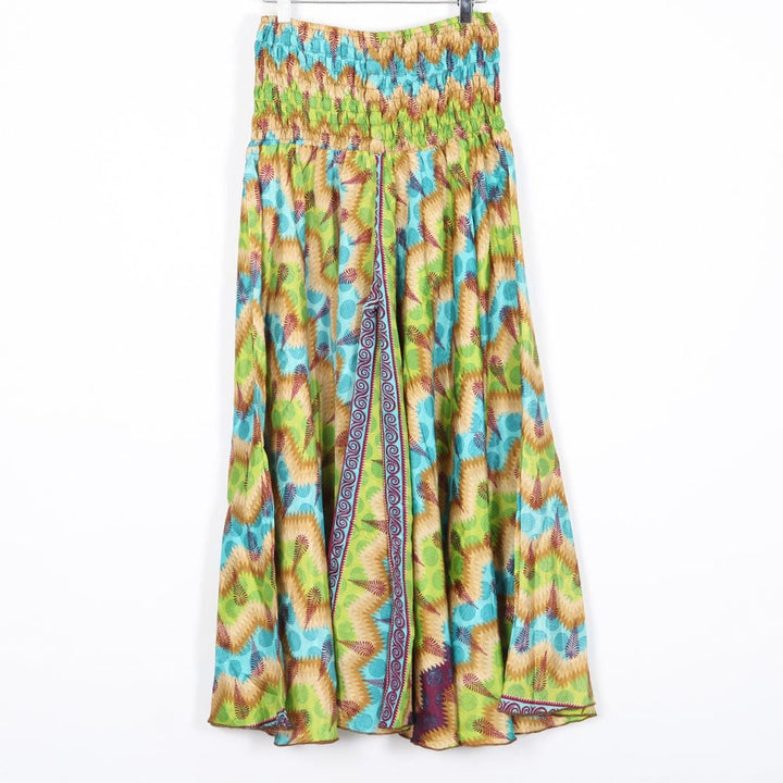 Upcycled Sari Wide Leg Palazzo Trousers