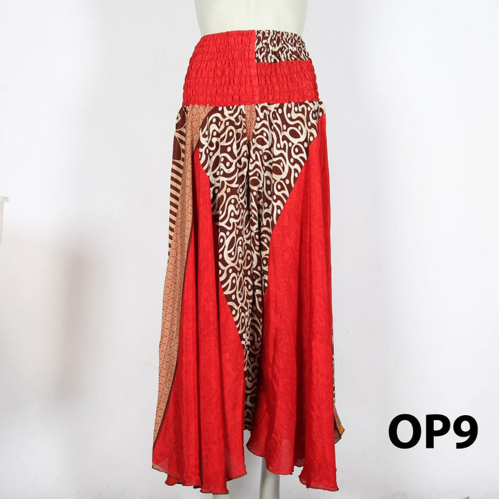 Upcycled Sari Wide Leg Palazzo Trousers