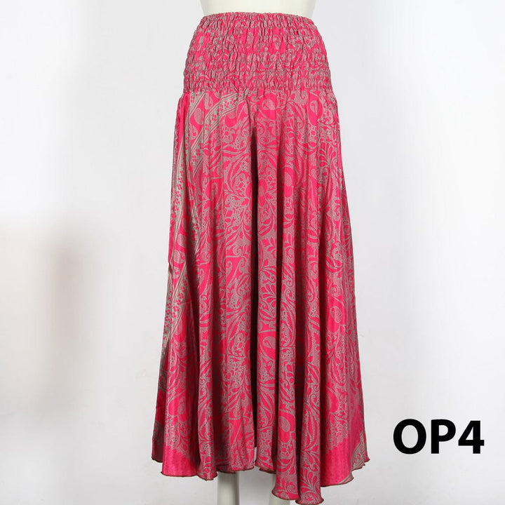 Upcycled Sari Wide Leg Palazzo Trousers