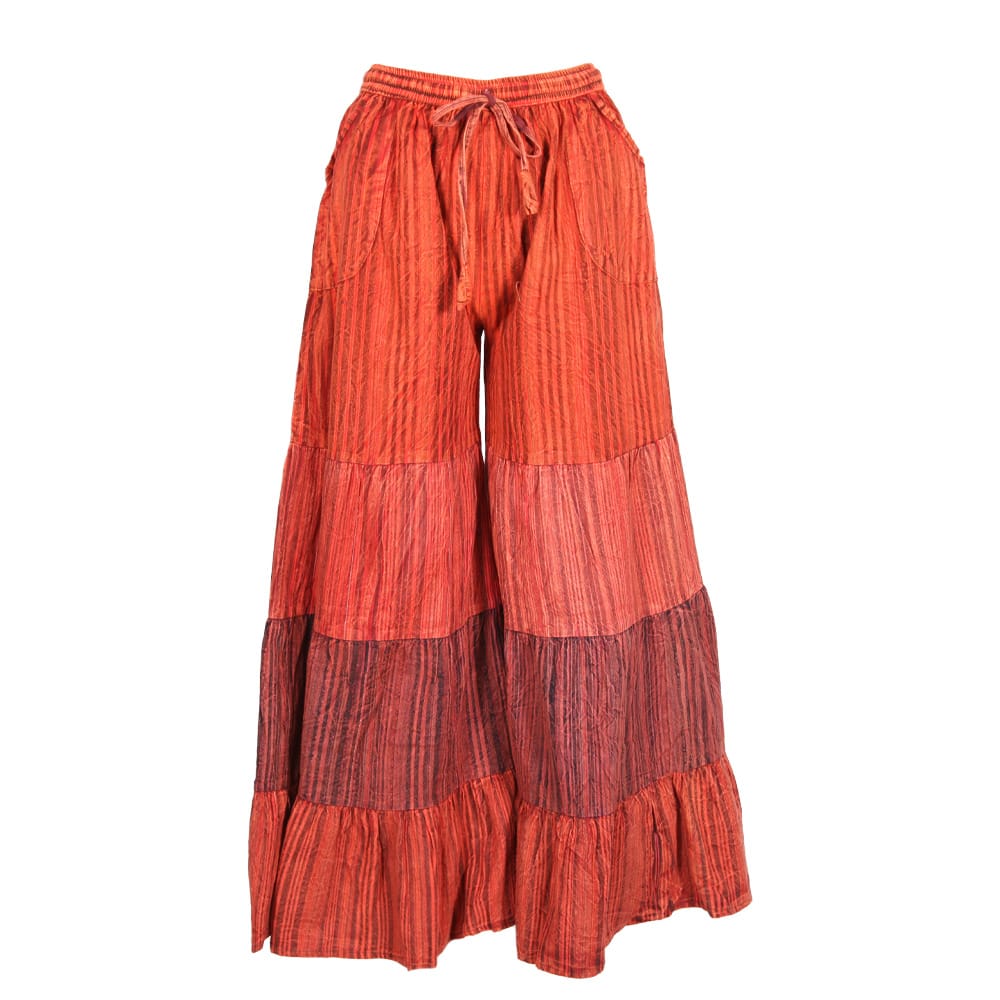 Wide Leg Flared Trousers