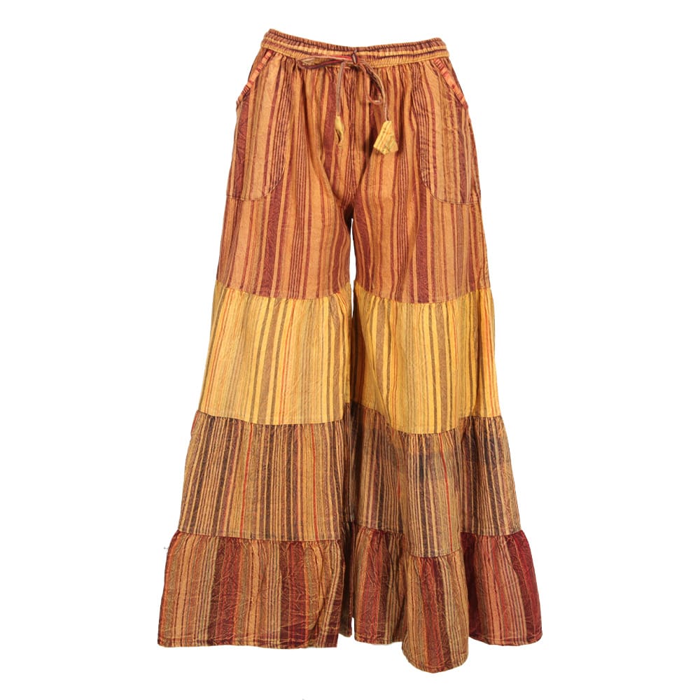 Wide Leg Flared Trousers