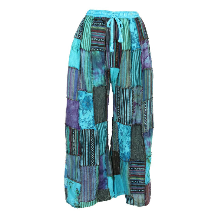 Patchwork Wide Leg Trousers
