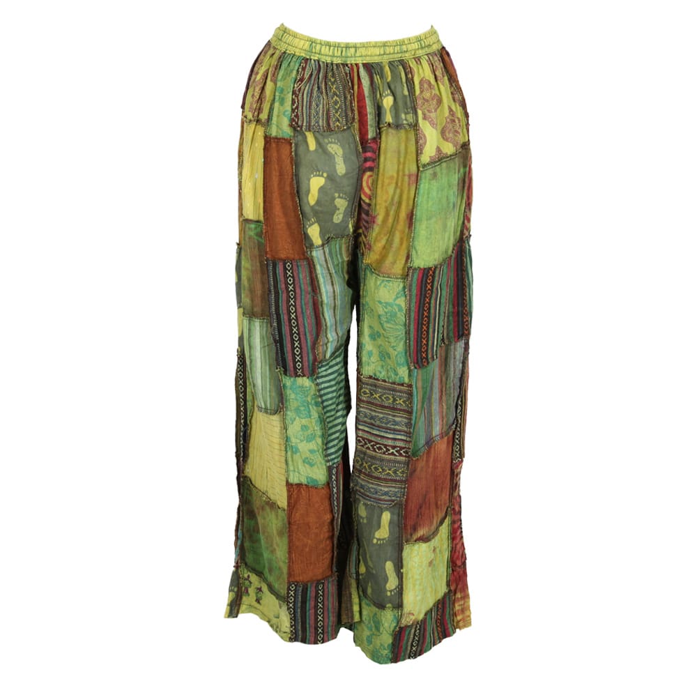 Patchwork Wide Leg Trousers