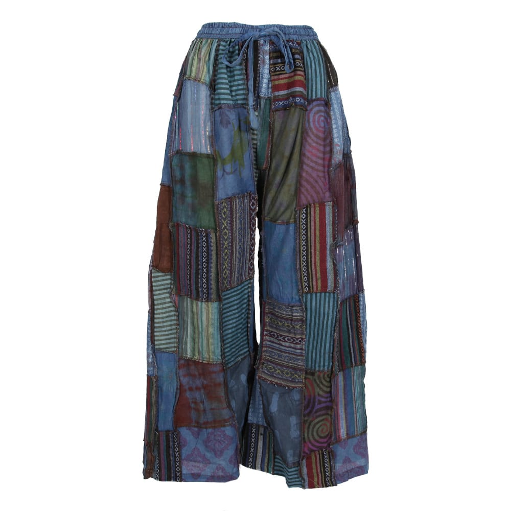 Patchwork Wide Leg Trousers
