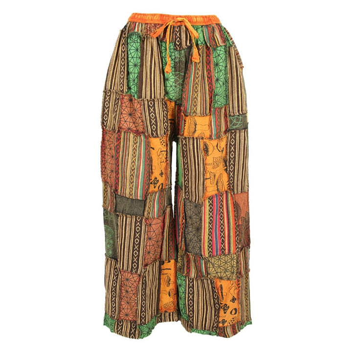 Patchwork Wide Leg Trousers