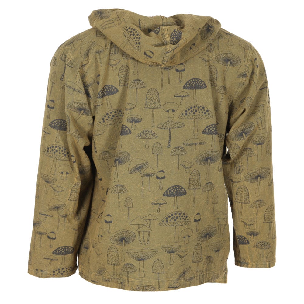 Stonewashed Mushroom Hooded Top