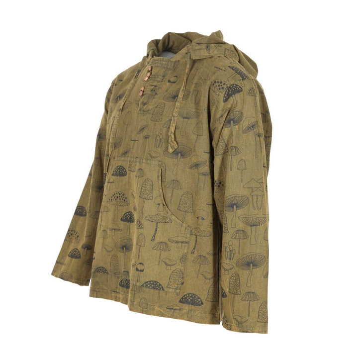 Stonewashed Mushroom Hooded Top
