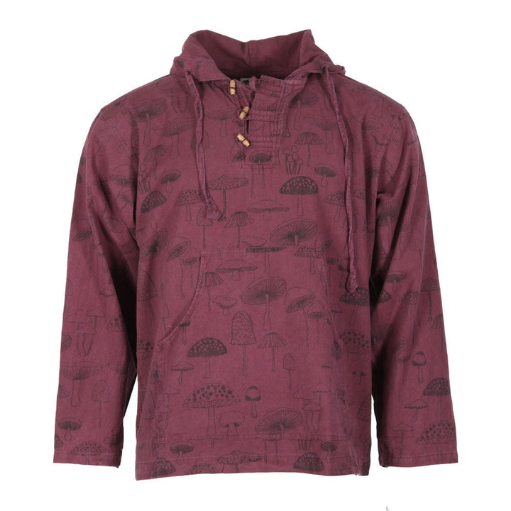 Stonewashed Mushroom Hooded Top