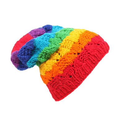Fair Isle Rainbow Knit Hat