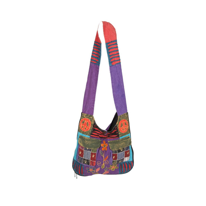 Embroidered Patchwork Shoulder bag