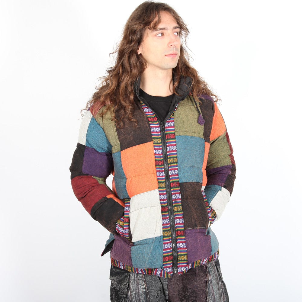 Men's Patchwork Puffer Jacket
