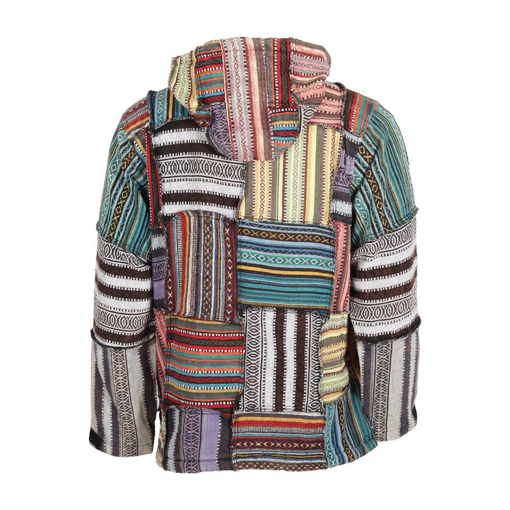 Fleece Lined Gheri Patchwork Hoodie