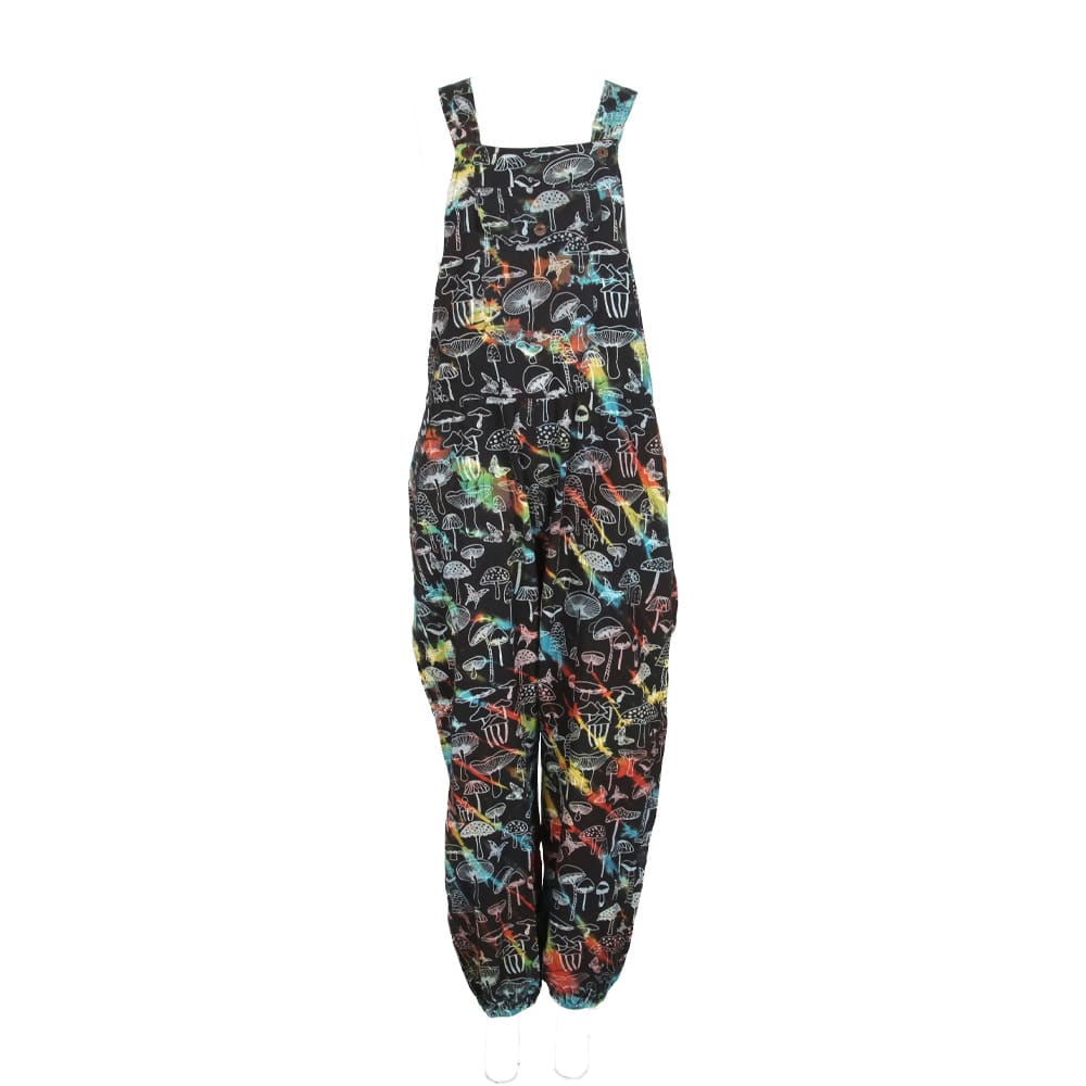 Tie Dye Mushroom Print Dungarees