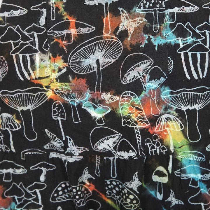 Tie Dye Mushroom Print Dungarees