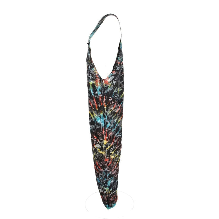 Tie Dye Mushroom Print Dungarees