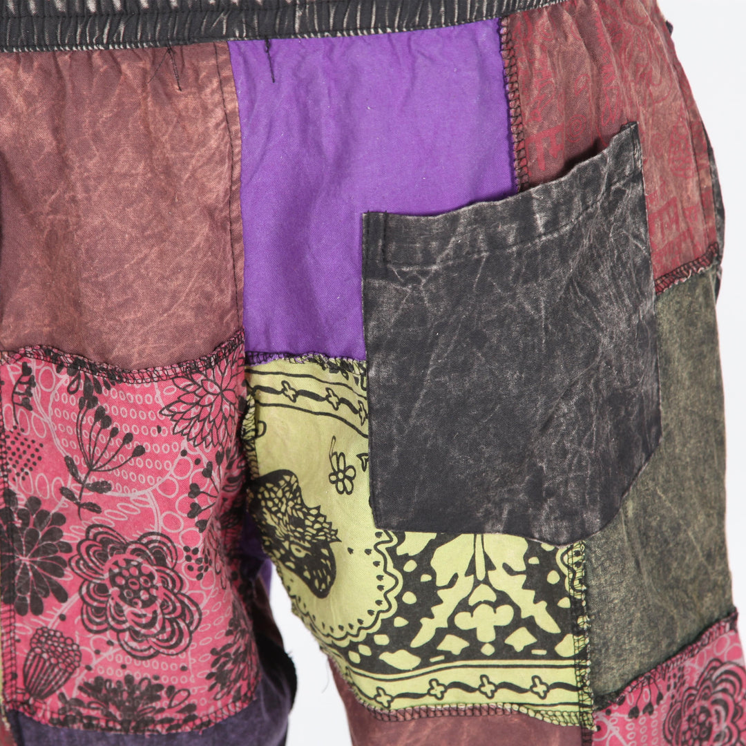 Men's Patchwork Cotton Shorts