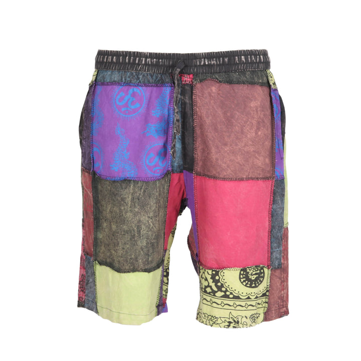 Men's Patchwork Cotton Shorts