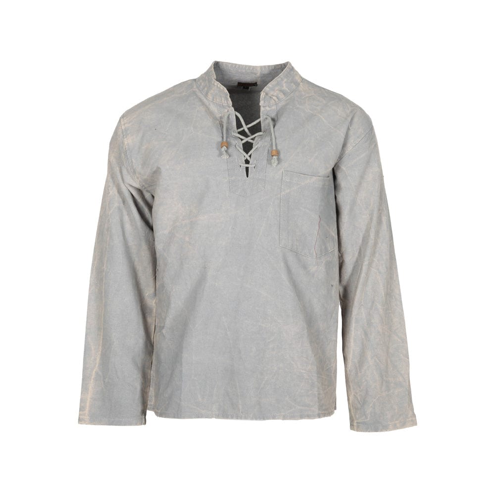 Men's Lace Up Tunic Shirt