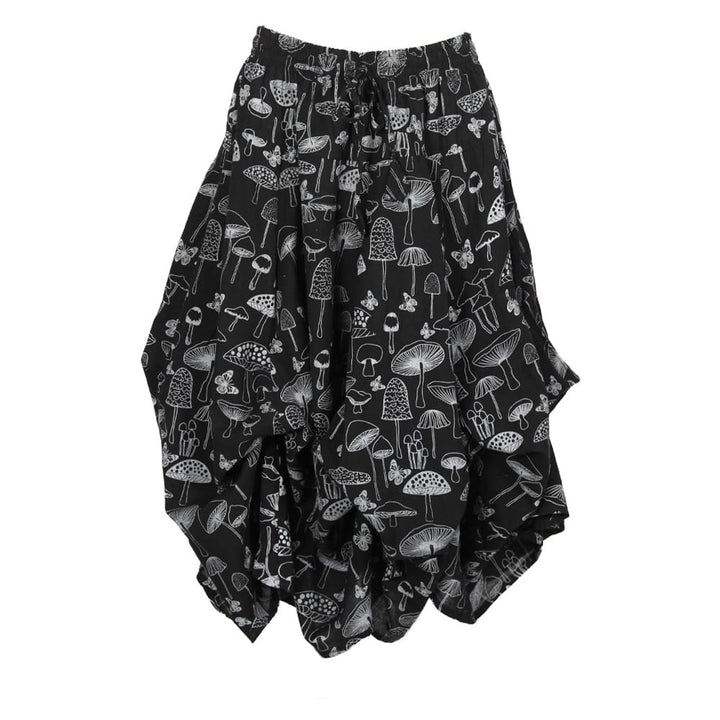 Mushroom Print Ruffle Skirt