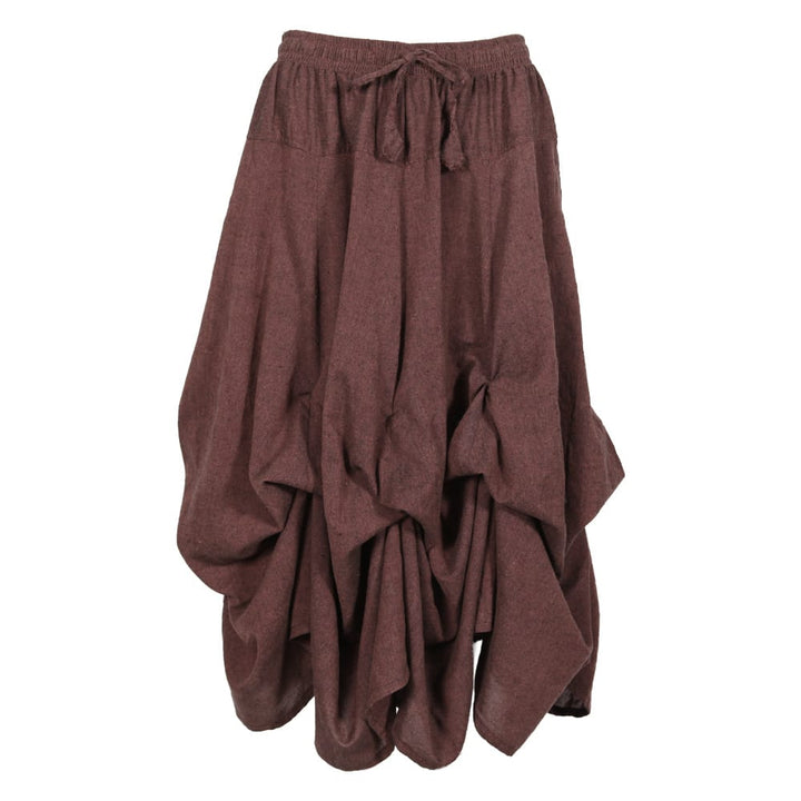 Ruffle Balloon Midi Skirt