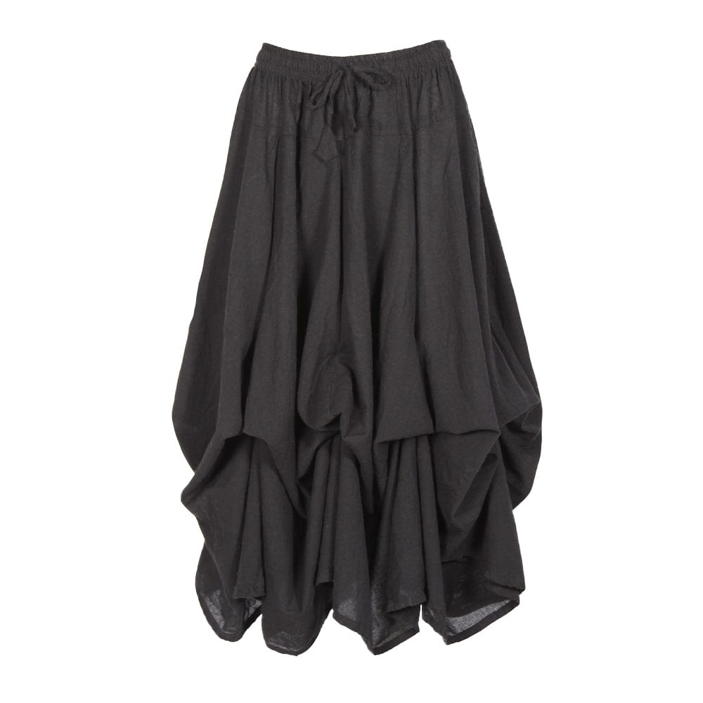 Ruffle Balloon Midi Skirt