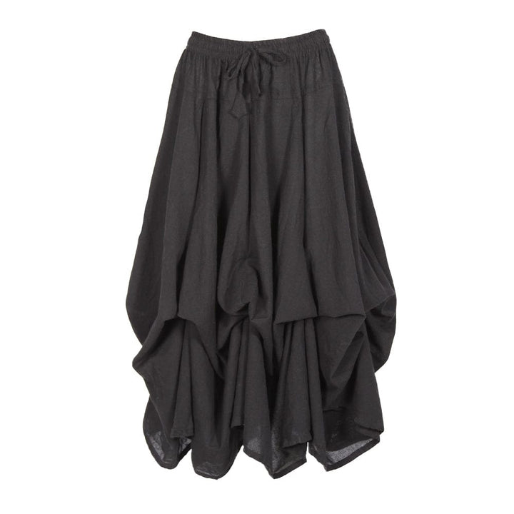Ruffle Balloon Midi Skirt