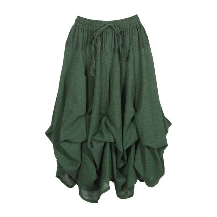 Ruffle Balloon Midi Skirt