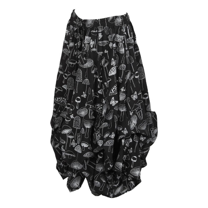 Mushroom Print Ruffle Skirt
