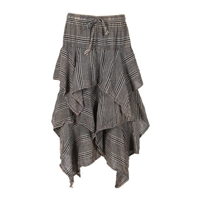 Hanky Hem Striped Skirt