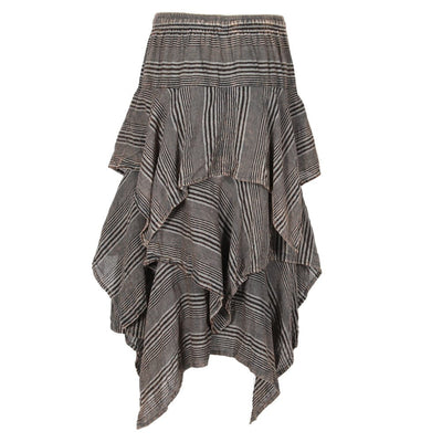 Hanky Hem Striped Skirt