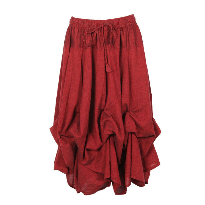 Ruffle Balloon Midi Skirt