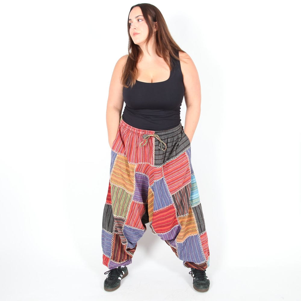 Chunky Stitch Low Crotch Jogger Pants